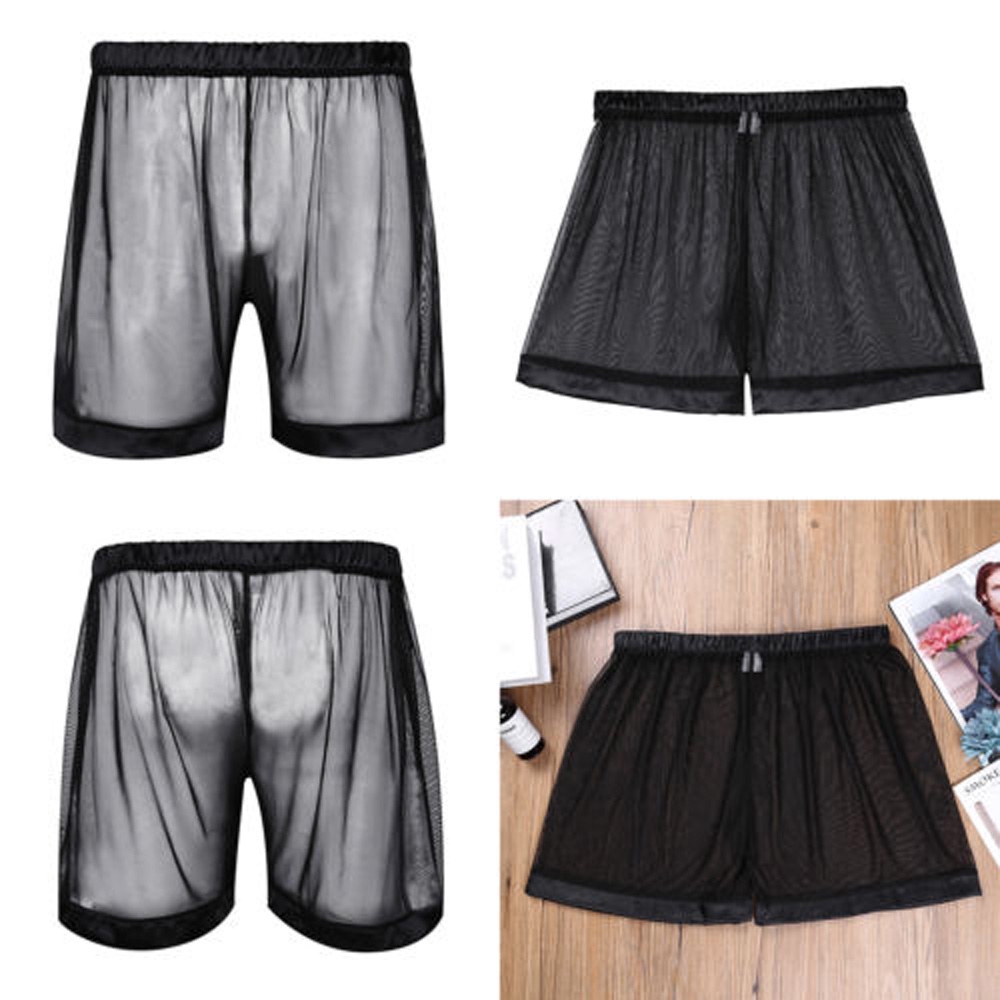 Quần lót boxer lưới trong suốt cho nam giới