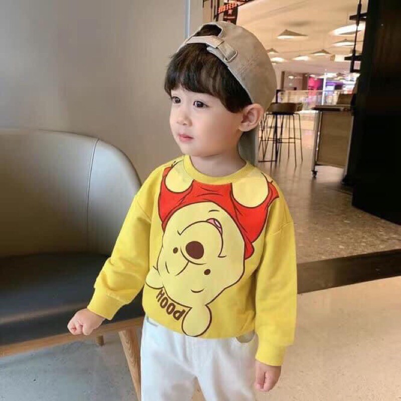 áo nỉ da cá họa tiết hoạt hình cho bé(8-20kg)
