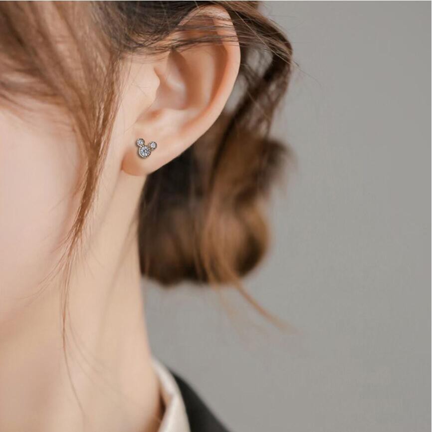 Bông tai đính đá mạ bạc 925 cao cấp sang trọng