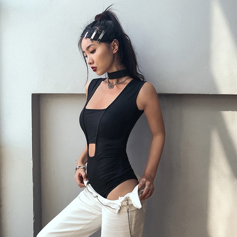 Áo bodysuit ôm sát nách có vòng cổ mềm mịn siêu xinh siêu sexy | BigBuy360 - bigbuy360.vn
