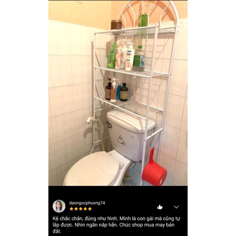 Kệ Để Đồ Phòng Tắm Giá để đồ phòng tắm nhà vệ sinh nhiều tầng chụp trên toilet
