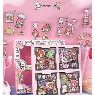 Hộp 100 tấm sticker cute - Nhà phát minh dễ thương