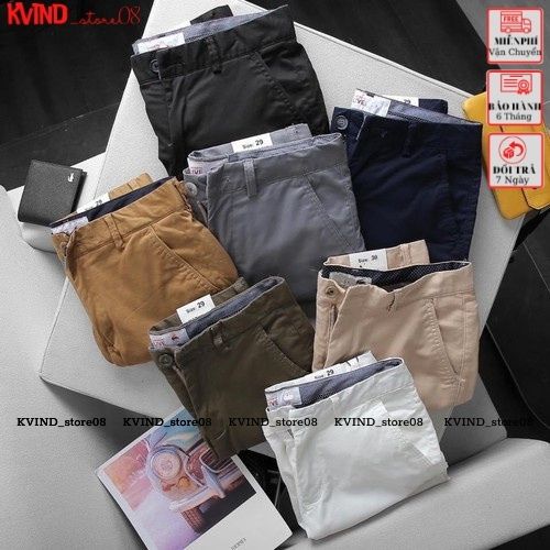 Quần Short Nam Kaki Mềm Mịn VICERO 6 Màu Trẻ Trung Phong Cách Hàn Quốc _KVINDstore08