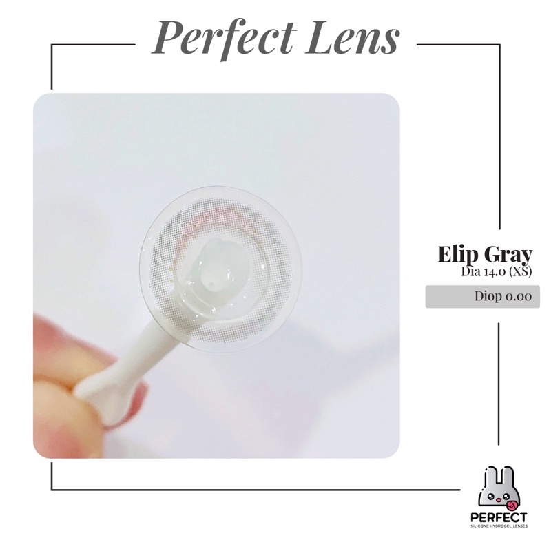 Lens Mắt , Kính Áp Tròng ELIP GRAY Không Độ , DIA 14.0 , Cho Mắt Nhạy Cảm Giá Sale