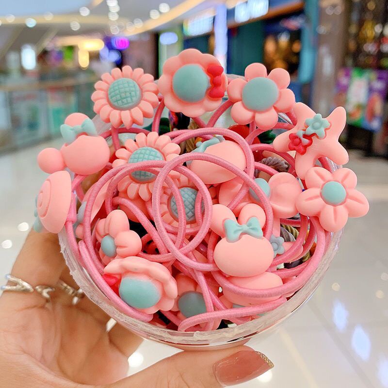 Dây buộc tóc co giãn nhiều màu sắc cho bé gái