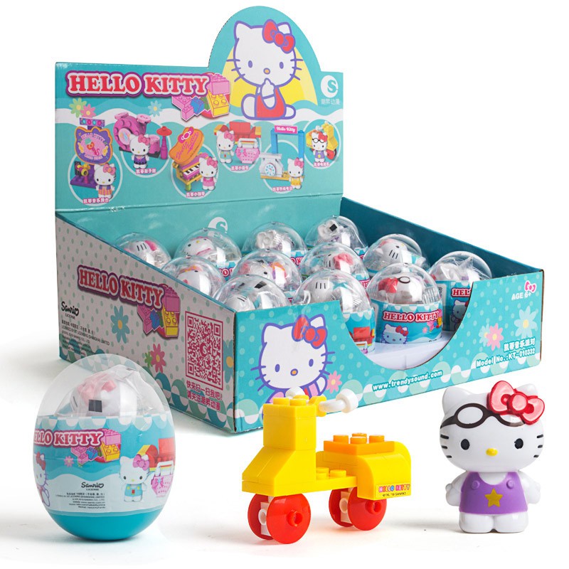 1 Quả Trứng Đồ Chơi Lắp Ráp Hello Kitty