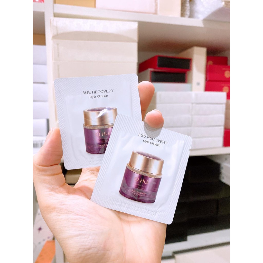 Gói kem dưỡng mắt Ohui tím giảm nhăn thâm và bọng mắt hiệu quả - Ohui Age Recovery Eye Cream 1ml
