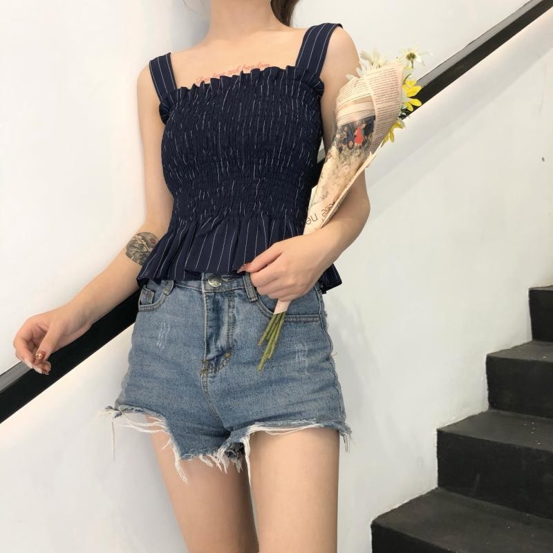 Áo nhún 2 dây Quảng Châu cho nữ LS_A290