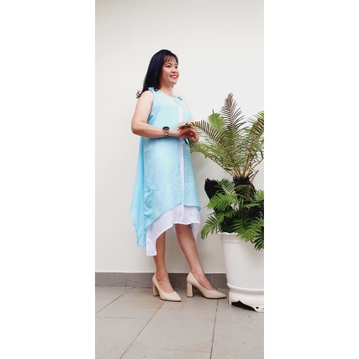 đầm suông xô lụa 2 lớp có size (48-100ký)