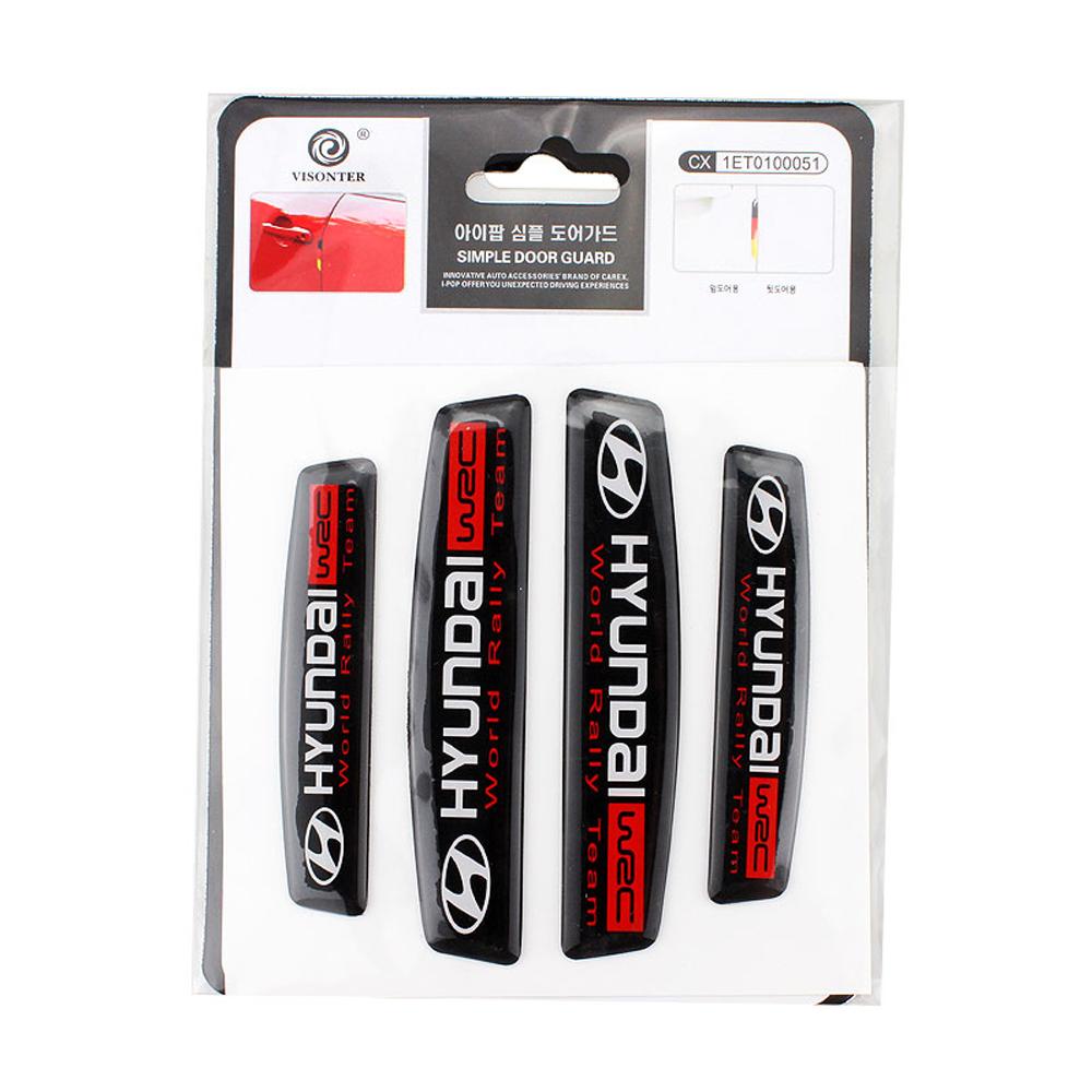 Bộ 4 Miếng Dán Bảo Vệ Viền Cửa Xe Hơi Hyundai Matrix Elantra Getz I10 Atos Tucson Accent Eon