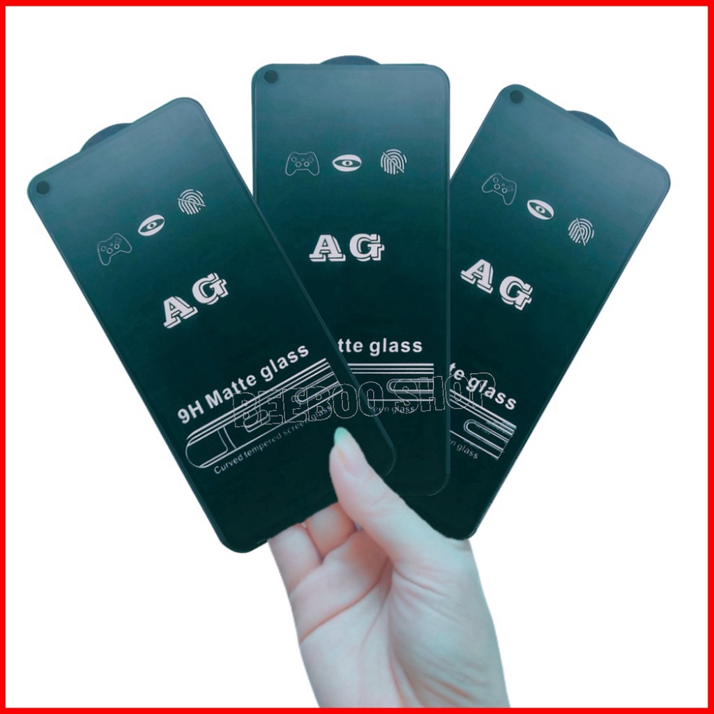 [AG Nhám] Kính Cường Lực Oppo A52/A92/A5/A9/A15/A15S/A16/A16K/A31/A54/A55/A73/F11 - Dán Full màn hình - Chống vân tay