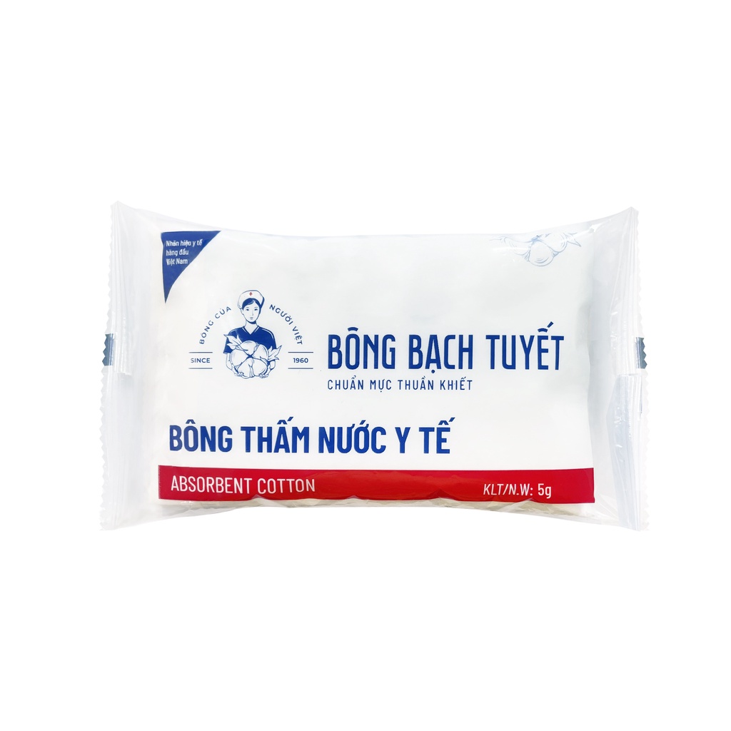 [Hàng tặng không bán] Combo 3 món Bông Bạch Tuyết: Bông làm sạch da Calla 30 miếng + Bông y tế 5G + Tăm bông người lớn