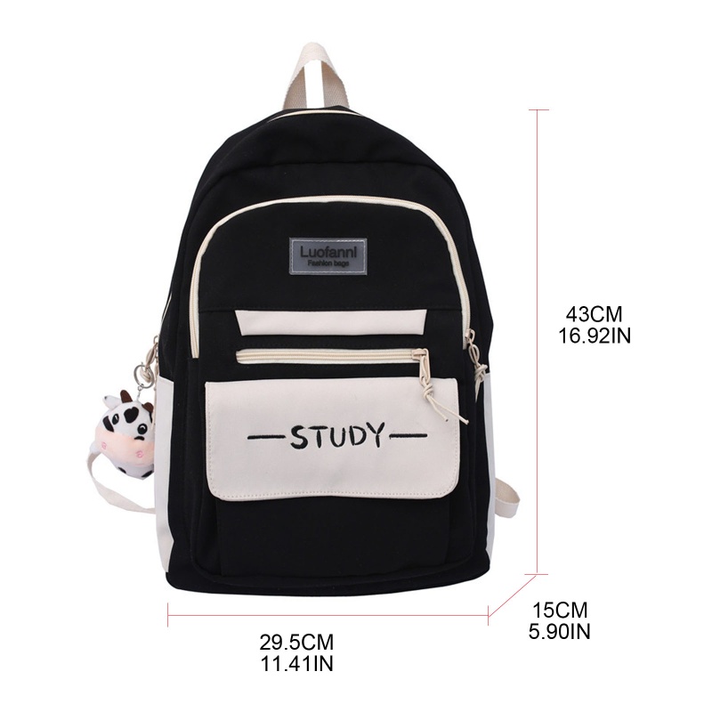 Ba Lô Nylon Nhiều Ngăn Sức Chứa Lớn Cho Học Sinh