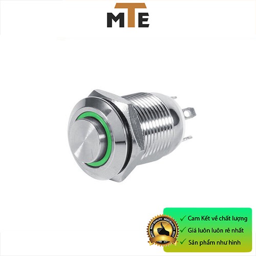 Nút nhấn nhả chống nước 12mm có LED XANH, ĐỎ 12mm 9-30V