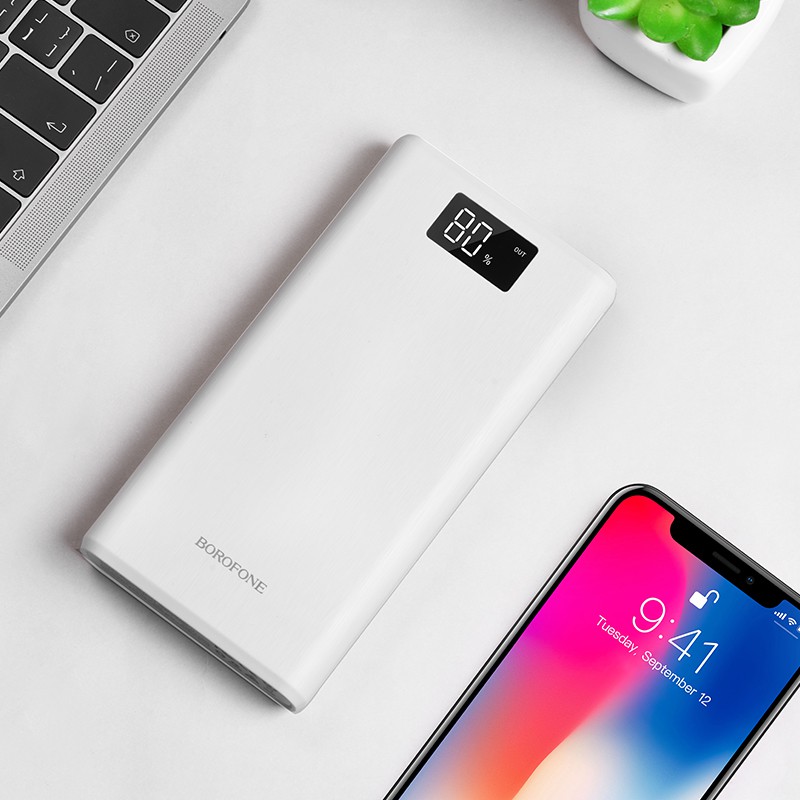 [Tặng Kèm Cáp Sạc Micro 18k] Sạc Dự Phòng Dung Lượng Khủng 30000mah Borofone BT2D