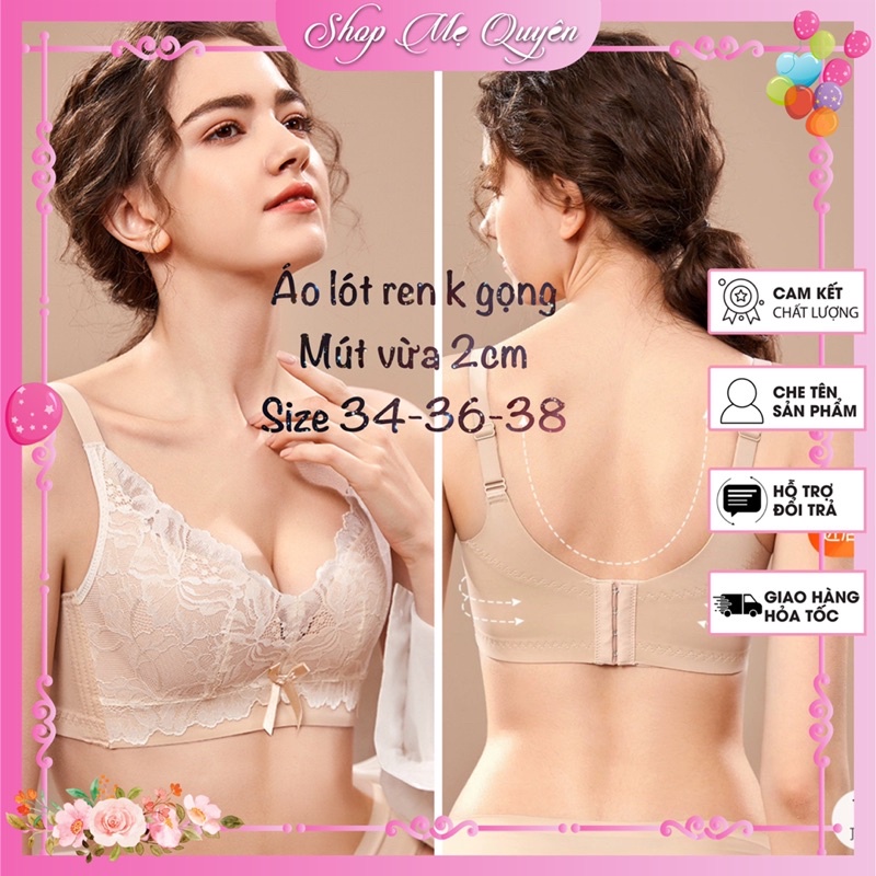 Áo lót nữ không gọng , áo ngực ren nâng ngực đệm mút thông hơi thoáng khí