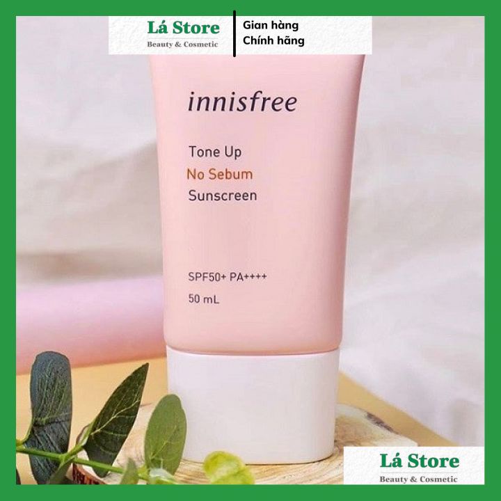 HÀNG CHÍNH HÃNG Kem Chống Nắng Innisfree Tone Up No Sebum Sunscreen 50ml Cho Da Trắng Hồng,Mịn Màng