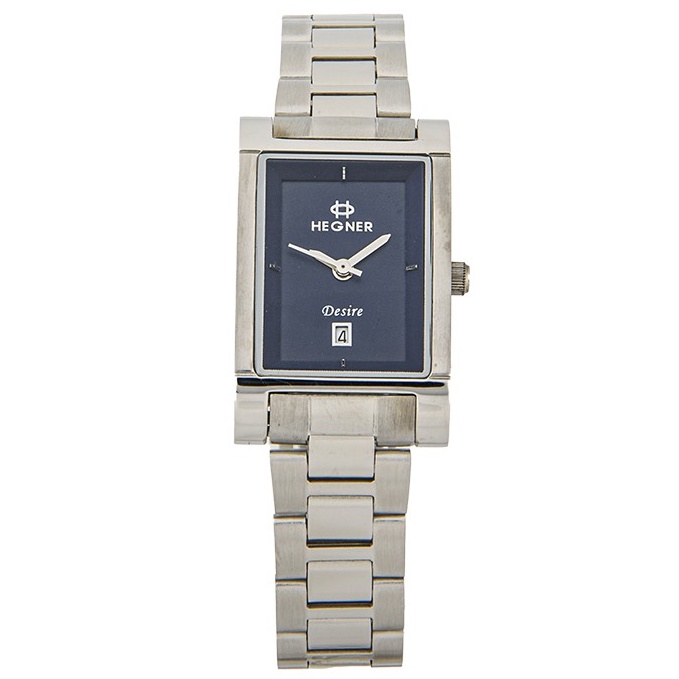 Đồng hồ đeo tay nữ Hegner HW-1665LWBLUE mặt nhỏ chữ nhật máy quartz kính chống xước dây thép cao cấp chính hãng