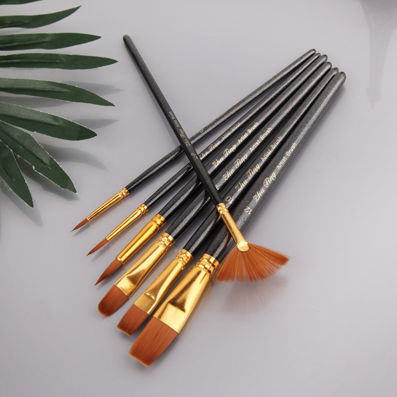 Cọ vẽ tranh sơn dầu chuyên nghiệp sợi nylon kiểu dáng khác nhau