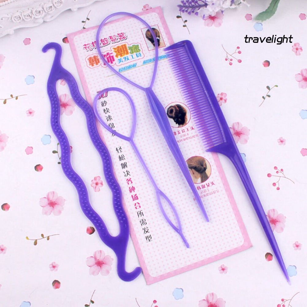 Set 4 dụng cụ tạo kiểu tóc đuôi ngựa tiện lợi