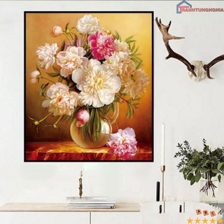 Tranh đính đá bình hoa nghệ thuật VS075 (60cm x 50cm)