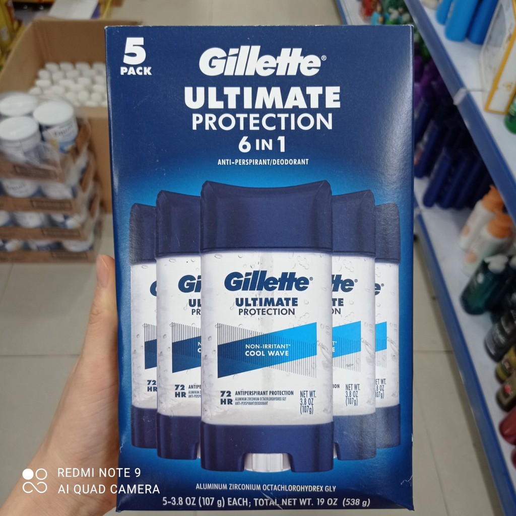 SET LĂN KHỬ MÙI NAM Gillett Ultimate Protection 6-in-1 Antiperspirant