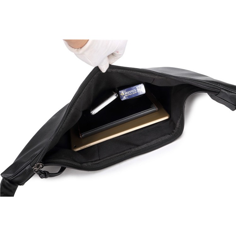 Túi đeo chéo nam nữ bao tử thời trang phong cách hàn quốc cao cấp chất liệu da pu phong cách đeo đi phượt | BigBuy360 - bigbuy360.vn