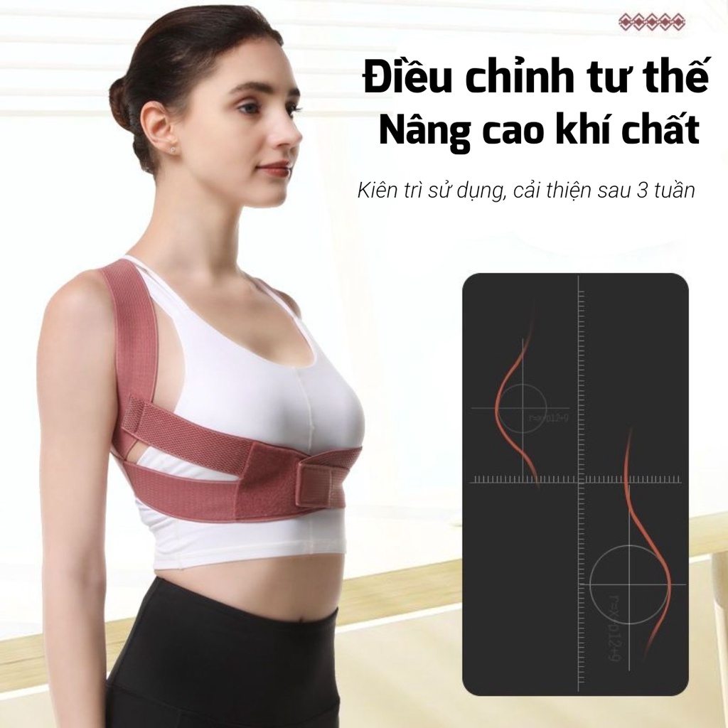 Đai chống gù, hỗ trợ điều chính tư thế lưng, bảo vệ vòng 1
