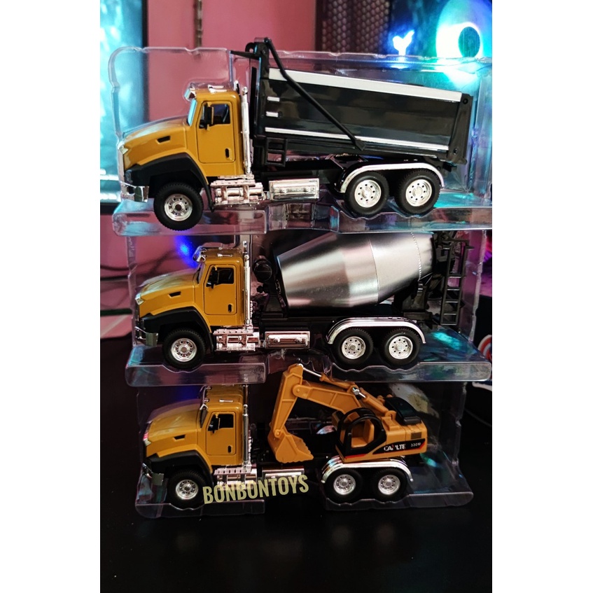 Đồ chơi Combo bộ 3 xe ô tô trẻ em xe lu , xe trộn ,xe chở hàng,xe chở rác