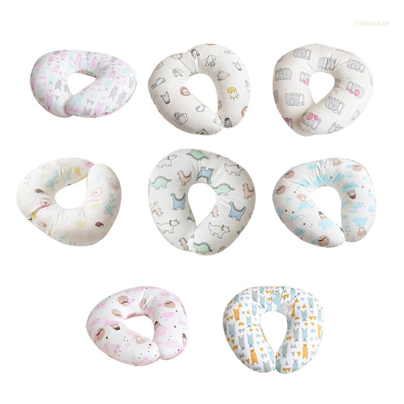 Gối Kê Cổ Chữ U Vải Cotton Hai Mặt Hỗ Trợ Đầu Cho Bé Sơ Sinh