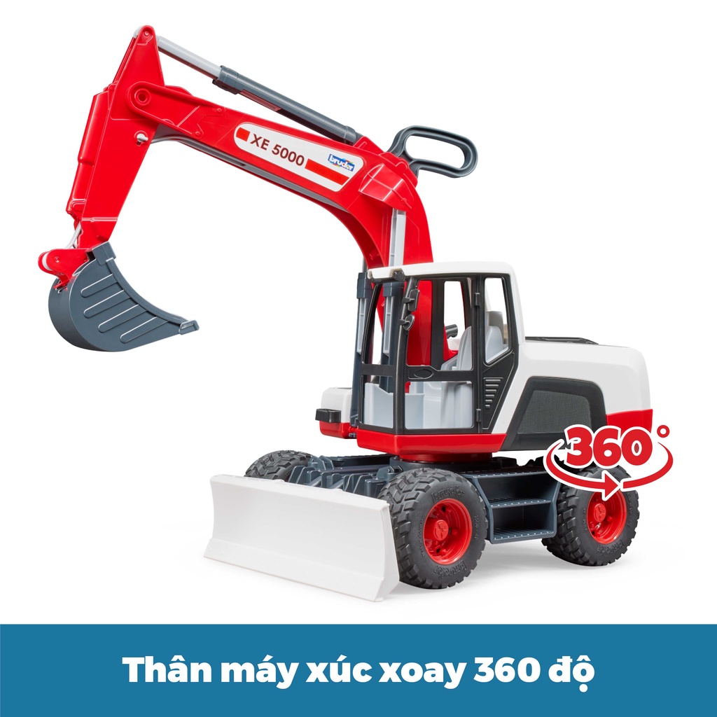 Đồ chơi dạng mô hình theo tỷ lệ thu nhỏ 1:16 BRUDER - Xe Xúc Đỏ BRU03411