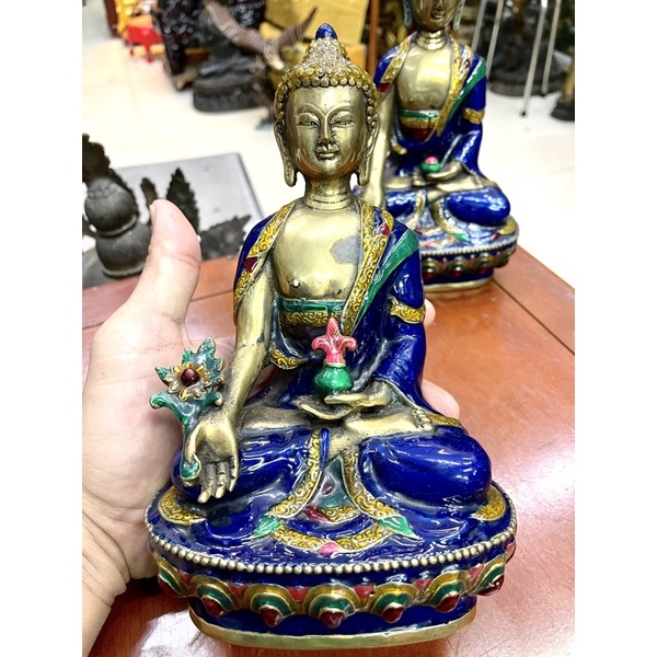 Tượng mật tông phật dược sư - đồ đồng trâm anh