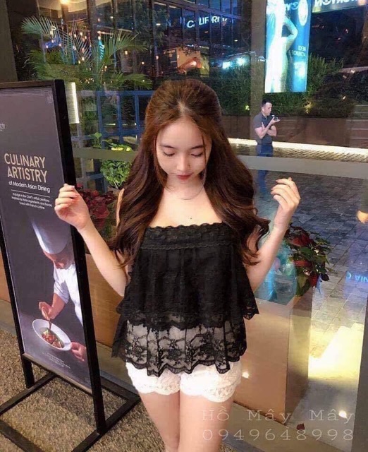 Áo ren 2 dây tầng hàng đẹp Quảng Châu | BigBuy360 - bigbuy360.vn