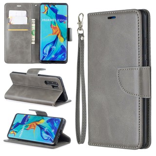 Casing Huawei P30/P30 Pro/P30 Lite/Nova 4E sheepskin pattern solid color leather phone case