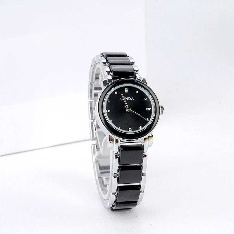 [CÓ VIDEO - ẢNH THẬT] Đồng hồ nữ Senda 8455 dây thép sứ cao cấp mặt tròn | BigBuy360 - bigbuy360.vn