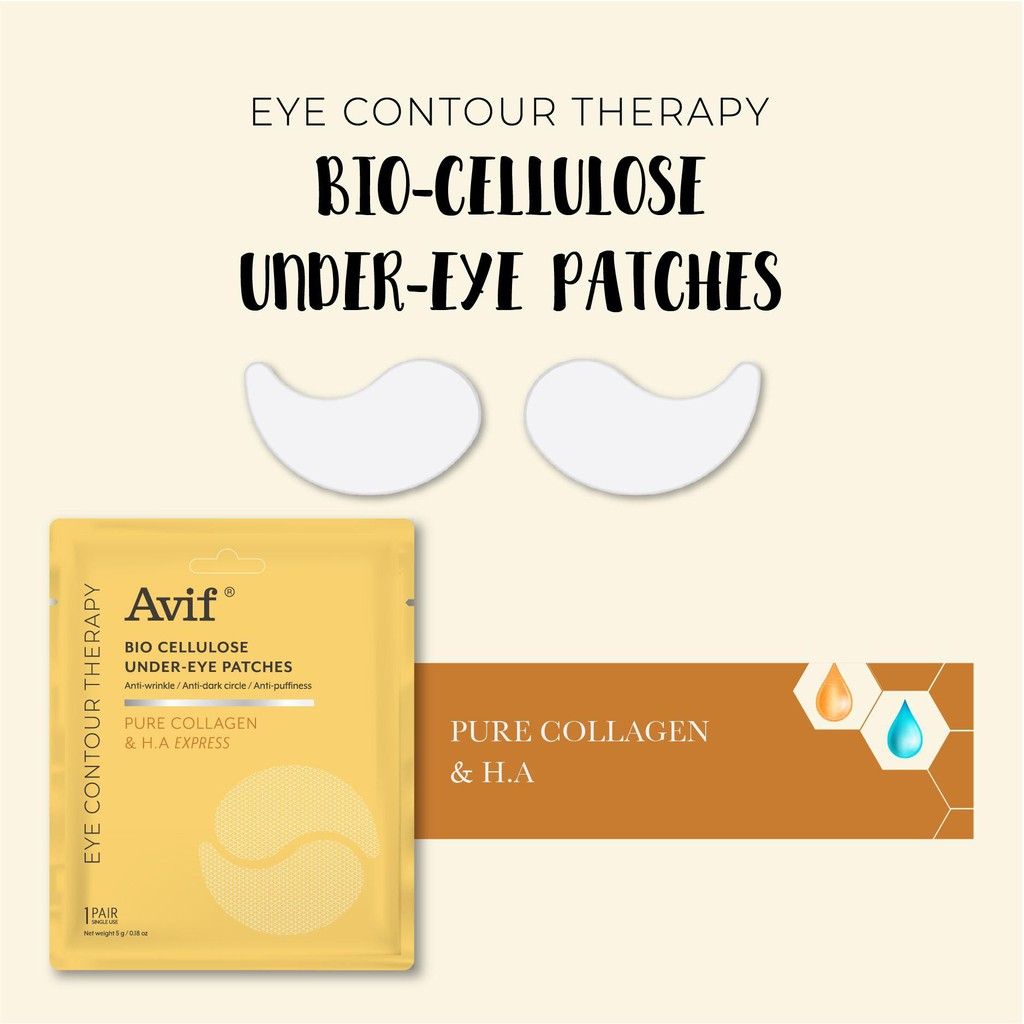 Mặt Nạ Mắt Sợi Sinh Học 4 Tác Động AVIF BIO CELLULOSE UNDER-EYE PATCHES