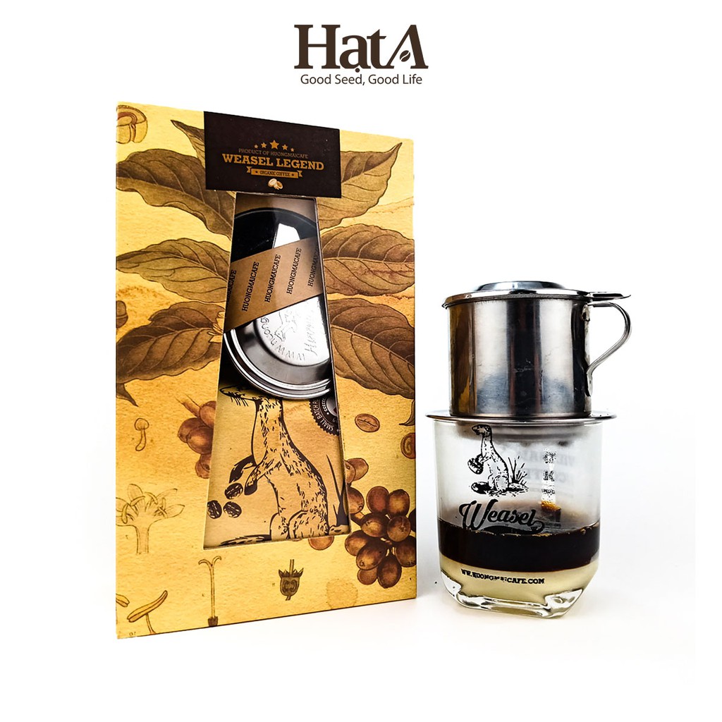 Cà phê chồn Hương Mai Cafe Weasel Legend Coffee Gift Box 100% hạt Arabica nguyên chất hương thơm đậm đà 250gr