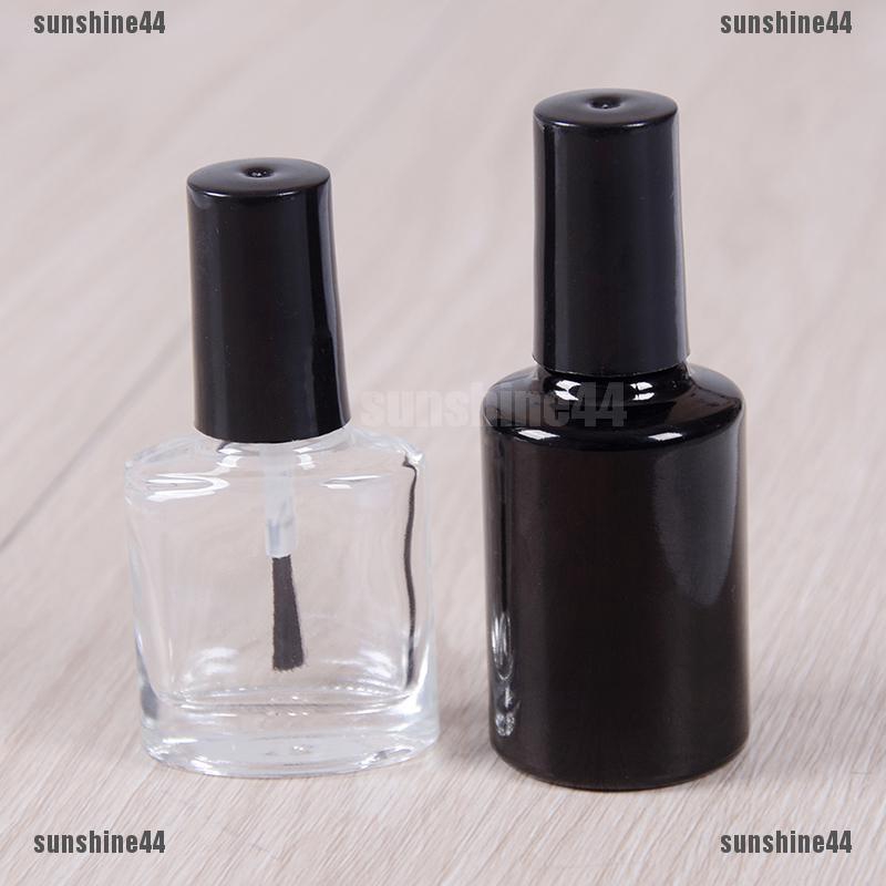 Lọ Thủy Tinh Rỗng Đựng Nước Sơn Móng Tay 10 / 15ml Kèm Cọ Tiện Dụng