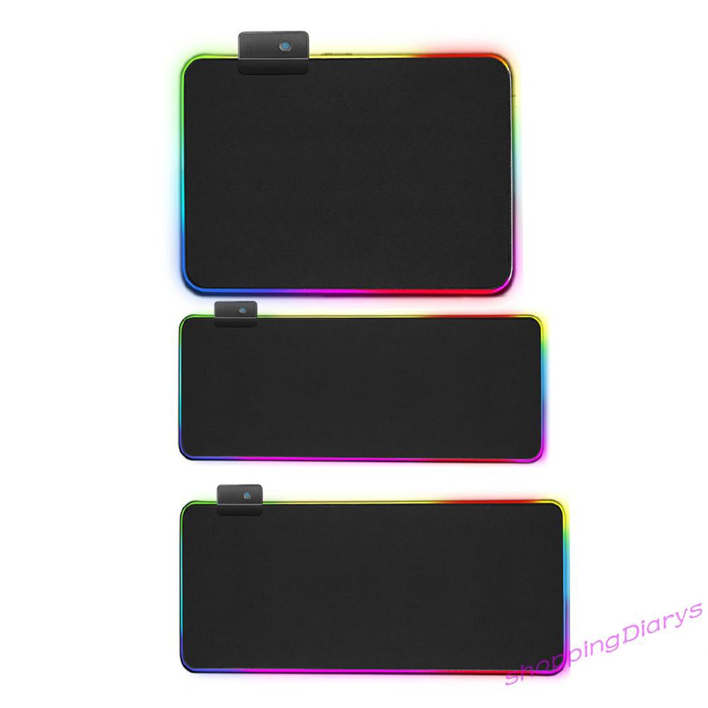 ✤Sh✤ Gaming Mouse Pad Computer RGB LED Luminous Mousepad Carpet PC Desk Play Mat