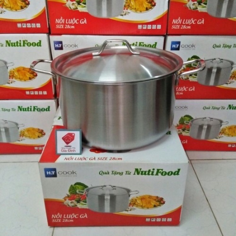 NỒI LUỘC GÀ INOX NUTIFOOD 28 CM (100% chính hãng)