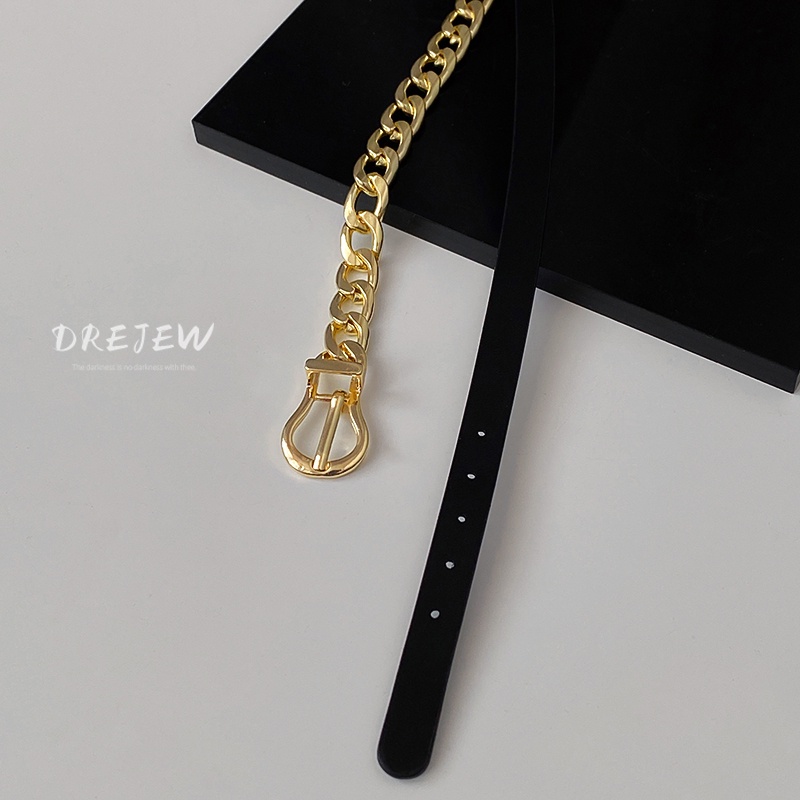 DREJEW Vòng cổ dây da hai lớp thiết kế độc đáo thời trang Hàn Quốc