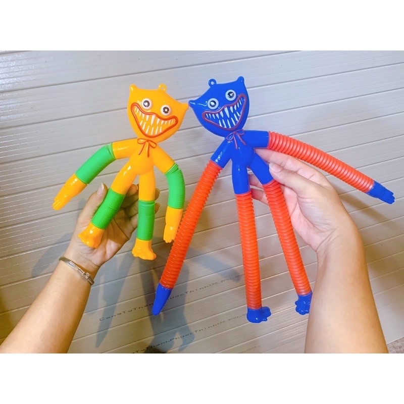 Huggy Wuggy Poppy Playtime phát sáng size 20cm lò xo co dãn, móc khóa Huggy Wuggy chapter 3 siêu cute có đèn nháy