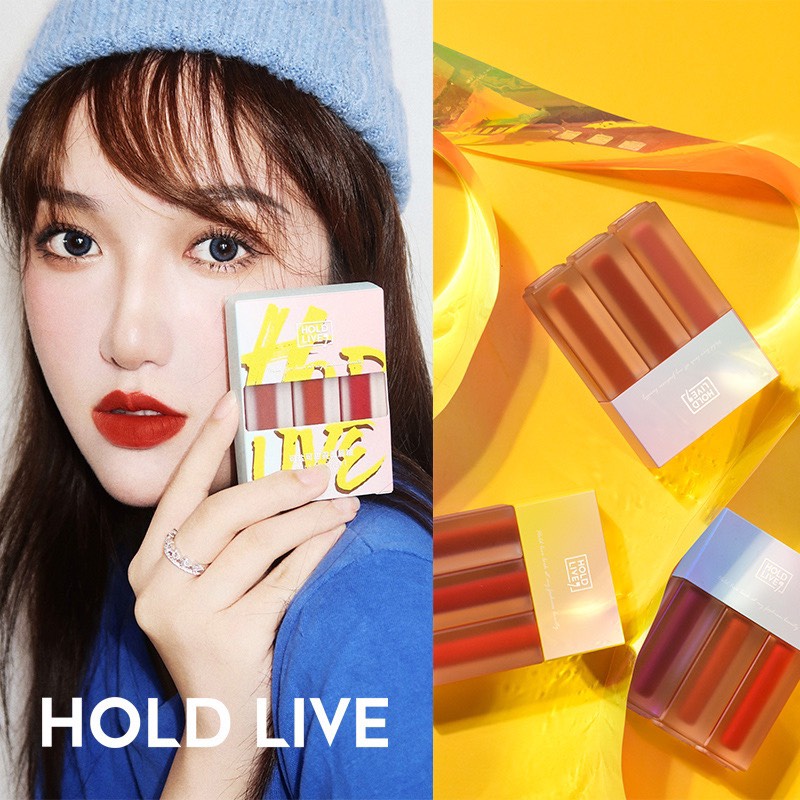 HỘP 3 CÂY SON KEM HOLDLIVE MỚI