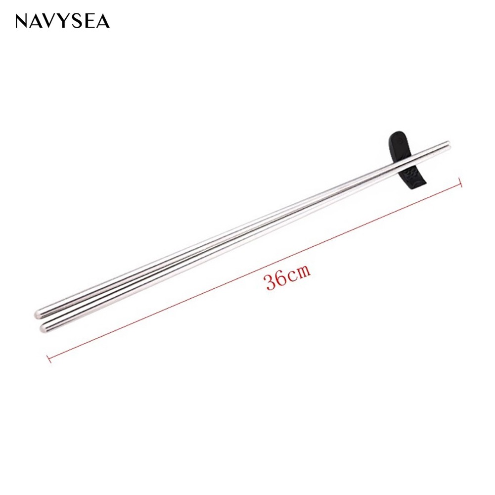 Đôi đũa bằng thép không gỉ dáng dài 14inch chống trượt dùng chiên thức ăn tiện lợi