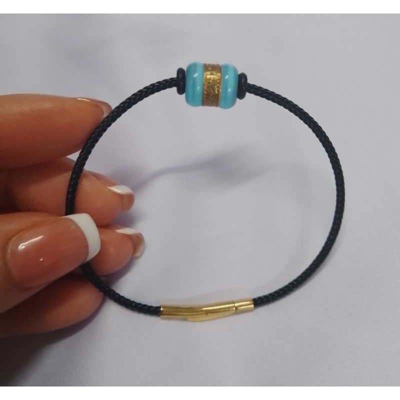 Vòng tay lu thống dát vàng định công danh đầu xuôi đuôi lọt trợ mệnh thủy mộc