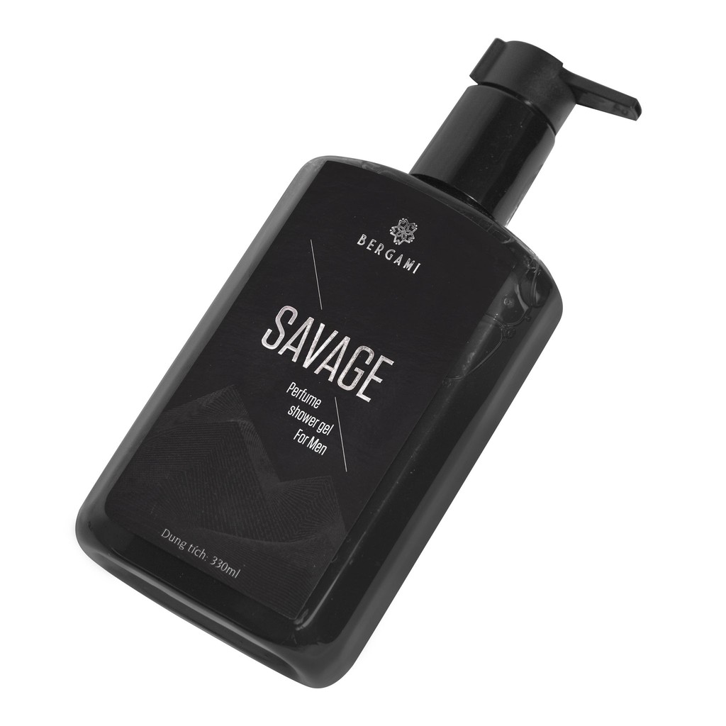 Sữa tắm nam Bergami Savage, sữa tắm nước hoa nam mùi GỖ SỒI sạch sâu, dưỡng da tự tin thể hiện bản lĩnh 330ml | BigBuy360 - bigbuy360.vn