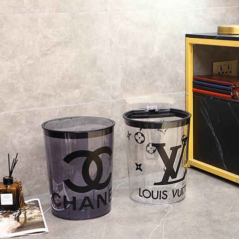Thùng Rác Nhựa acrylic Trong Suốt Có Nắp Đậy Tiện Dụng