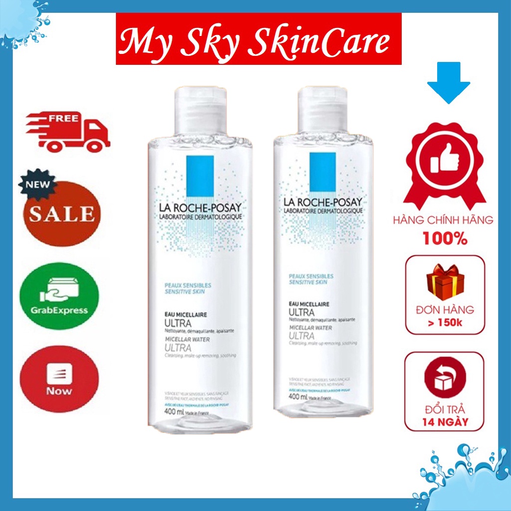 nước tẩy trang la roche posay, dành cho da dầu và da nhạy cảm 400ml NEW