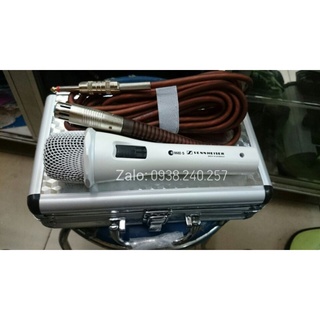 [LỖI 1 ĐỔI 1]Micro có dây sennheiser E868II-S màu bạc chống hú tốt - micro sennheiser 868