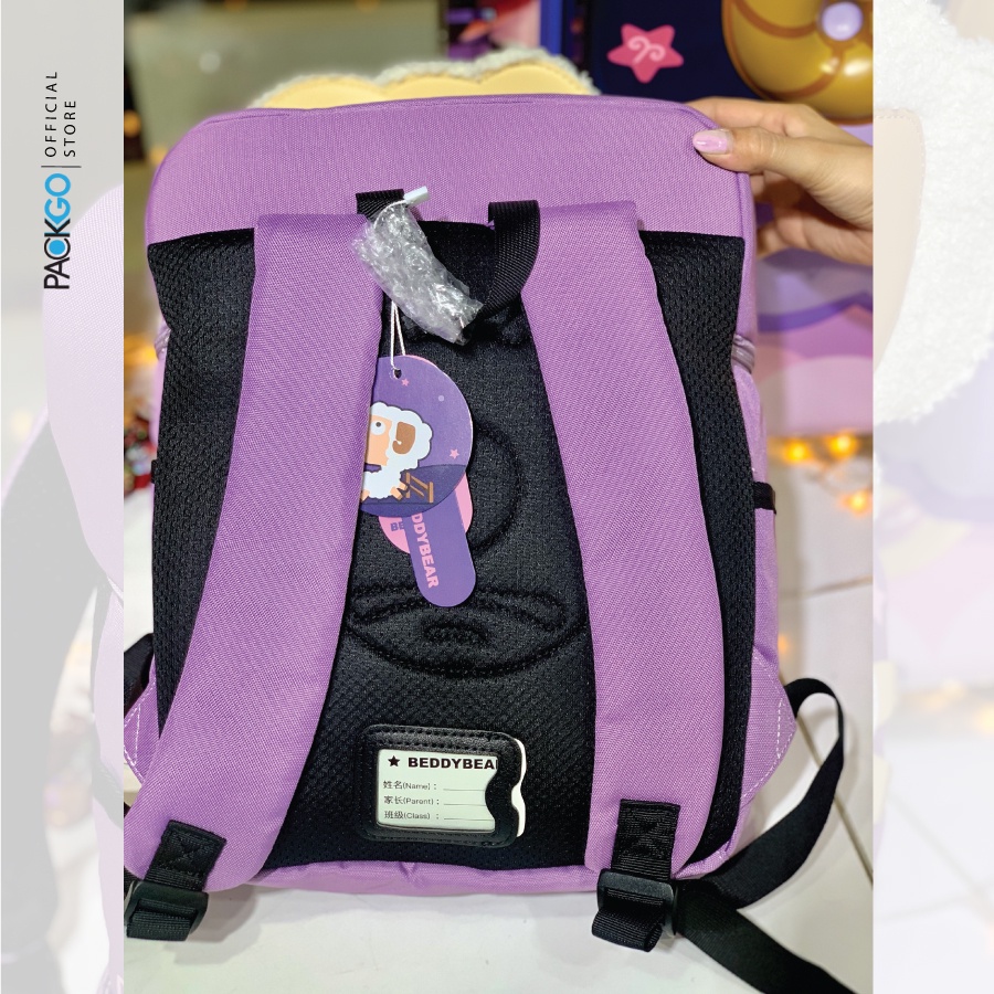 Balo cho Bé gái từ 4 tuổi học mầm non nhà trẻ Thương hiệu BeddyBear Beddy Bear con Cừu Thiết kế chống gù lưng cho Bé